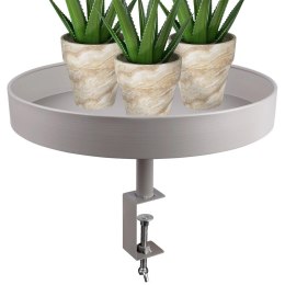 Kwietnik Stojak Metalowy Ozdobny Przykręcany Podstawka Szary VILDE 36 cm