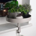 Kwietnik Stojak Metalowy Ozdobny Przykręcany Podstawka Szary VILDE 36 cm