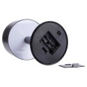 Lampka Nocna LED Metalowa Czarna Bezprzewodowa Stołowa Solidna VILDE 20,5cm