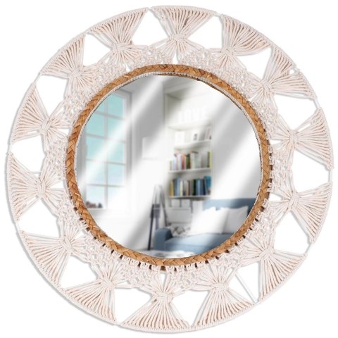 Lustro Ścienne z Ramą Wiszące Ozdobne Dekoracyjne HOME STYLING 55 cm