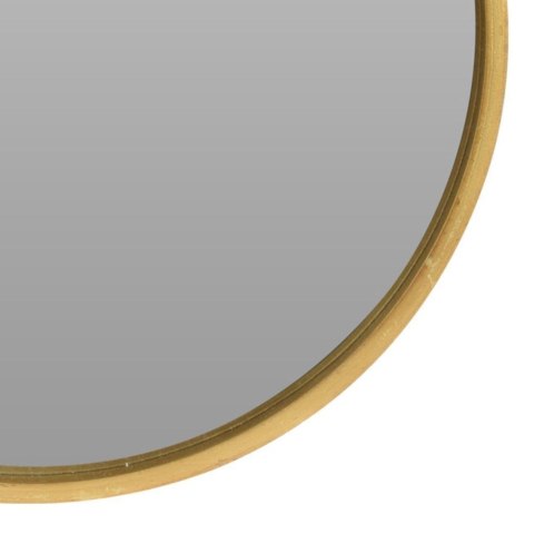 Lustro Ścienne na Ściane Drewniane Złote Okrągłe Dekoracyjne VILDE 30 cm