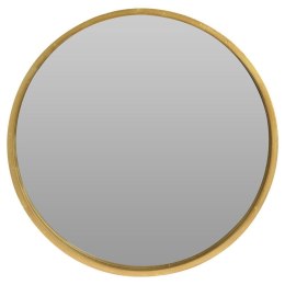 Lustro Ścienne Drewniane Złote Okrągłe Ozdobne Dekoracyjne VILDE 50 cm