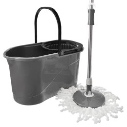 Mop Obrotowy z Wiadrem z Wyciskaczem GREY 19 L Mikrofibra ORION