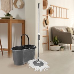 Mop Obrotowy z Wiadrem z Wyciskaczem GREY 19 L Mikrofibra ORION