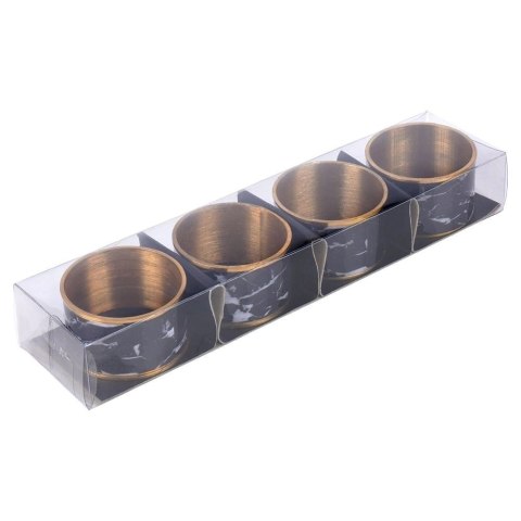Obrączki Pierścienie Złote na Serwetki Metalowe VILDE 4,5 cm 4 szt.