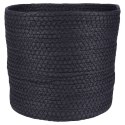 Osłonka na Doniczkę Pleciona 23 x 22 cm VILDE Papierowa Czarna Stabilna