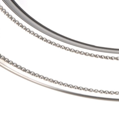 Patera Stalowa Srebrna 33 cm HOME STYLING COLLECTION Talerz do Serwowania