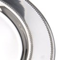 Patera Stalowa Srebrna 33 cm HOME STYLING COLLECTION Talerz do Serwowania