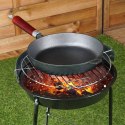 Patelnia Żeliwna Indukcja Gaz Grillowa na Ognisko Solidna Trwała VILDE 24cm