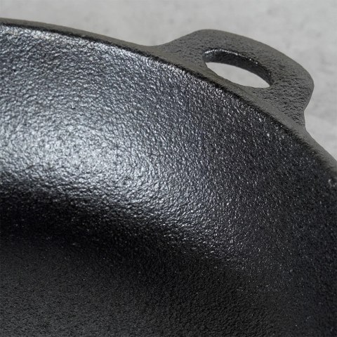 Patelnia Żeliwna Indukcja Gaz Grillowa na Ognisko Solidna Trwała VILDE 24cm