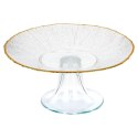Patera na Nóżce Szklana Dekoracyjna na Tort Ciasta Ciasteczka ORION 21 cm