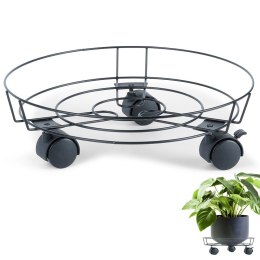 Podstawka pod Doniczkę na Kółkach Metalowa Solidna PROGARDEN 31,5 x 10 cm