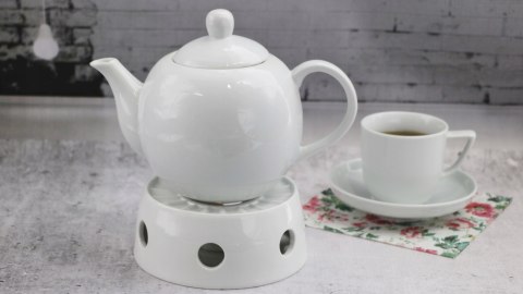 Porcelanowy Dzbanek do Kawy Herbaty Ziół z Uchwytem ORION