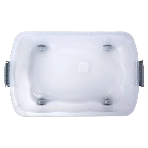 Pojemnik Organizer z Pokrywką pod Łóżko na Kółkach Niski VILDE 24 l