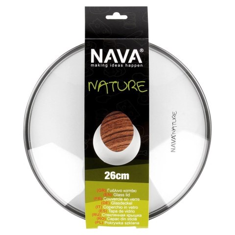 Pokrywka Szklana do Garnka Patelni Żaroodporna Okrągła NAVA 26 cm