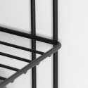 Półka Kuchenna Metalowa Czarna Narożna Loft 3-Poziomowa VILDE 22x22x21 cm