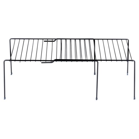 Półka Kuchenna Metalowa Czarna Loft Rozsuwana Regulowana VILDE 34,5-48 cm