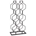 Stojak na Wino Metalowy Czarny 8 Butelek Dekoracyjny VILDE 23x48 cm