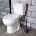 Szczotka Silikonowa do WC Ze Stojakiem Szara Łazienkowa Ociekacz 36 cm BS