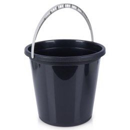 Wiadro Gospodarcze Plastikowe Czarne 10 L VILDE Recykling z Miarką
