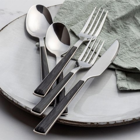 Widelczyk Deserowy Stalowy 18 cm NAVA Uchwyt Imitujący Drewno