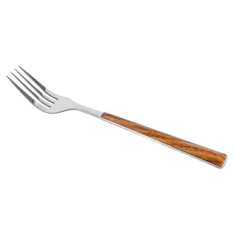 Widelec Stołowy Stalowy 20,5 cm NAVA Uchwyt Imitujący Drewno