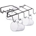 Wieszak na Kubki Metalowy Czarny VILDE Podszafkowy LOFT 29 x 18,5 cm