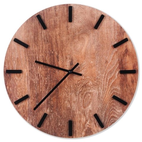 Zegar Ścienny 40 cm VILDE Okrągły Brązowy Drewno MDF Styl Klasyczny