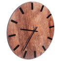 Zegar Ścienny 40 cm VILDE Okrągły Brązowy Drewno MDF Styl Klasyczny