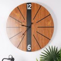 Zegar na Ścianę Ścienny Zawieszany Wiszący Brązowy Solidny VILDE 60 cm