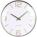 Zegar Ścienny 30 cm VILDE Okrągły Złoto-Biały Aluminium Cichy