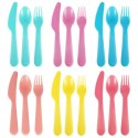 Zestaw Sztućców 18 el. EXCELLENT HOUSEWARE Piknikowe Plastik Kolorowe