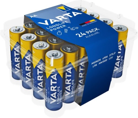 BATERIE ALKALICZNE VARTA R6 (AA) LONGLIFE POWER 24szt PREMIUM BOX