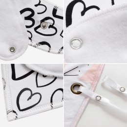 Chusta / śliniak z zawieszką na smoczek- biała MILK