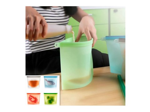 Silikonowa torebka na jedzenie - czerwona