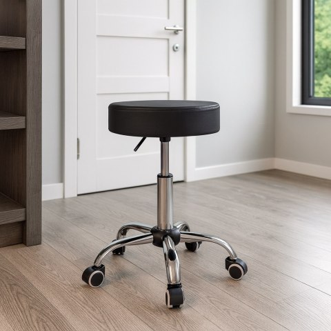 Taboret fryzjerski kosmetyczny TULSA czarny