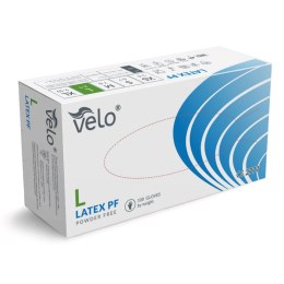 VELO LATEX PF L Rękawice lateksowe bezpudrowe diagnostyczne, 100 szt.