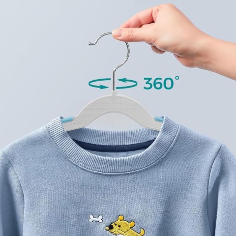 Wieszaki dziecięce KIDSI komplet 10 sztuk szaro-niebieskie