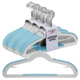 Wieszaki dziecięce KIDSI komplet 30 sztuk szaro-niebieskie