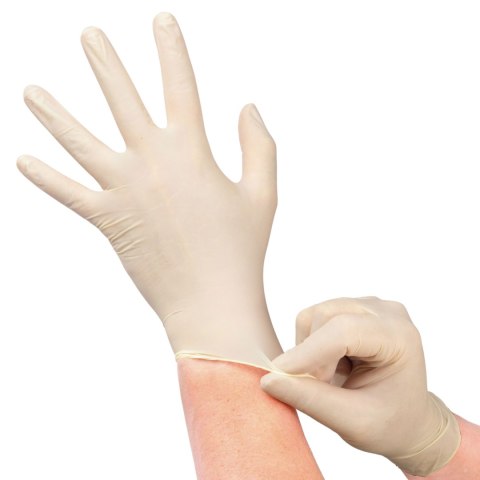 VELO LATEX PF L Rękawice lateksowe bezpudrowe diagnostyczne, 100 szt.