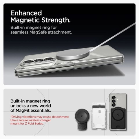 Spigen Airskin Mag MagSafe - Etui do Samsung Galaxy Z Fold 7 (Clear/White)