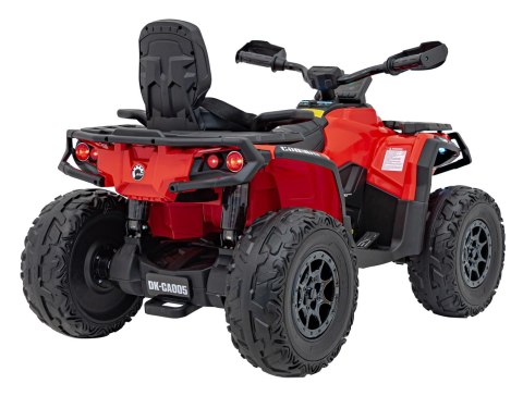 Quad Can Am Outlander ATV z Pilotem Czerwony