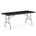 Stół cateringowy ogrodowy składany 180 cm Plonos czarny