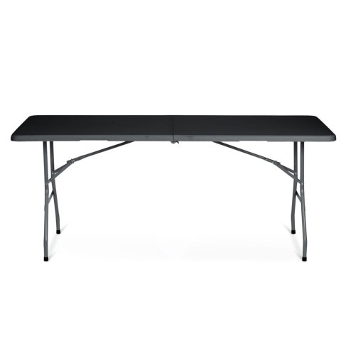 Stół cateringowy ogrodowy składany 180 cm Plonos czarny