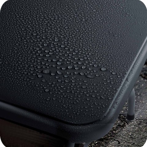 Stół cateringowy ogrodowy składany 180 cm Plonos czarny