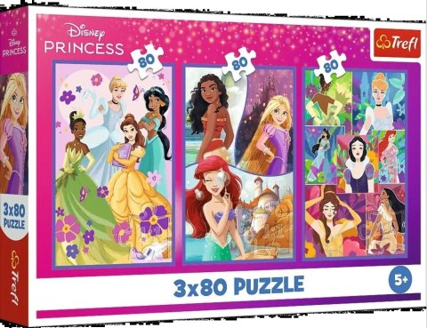 Trefl: Puzzle 3x80el. - Księżniczki przyjaciółki