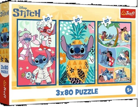 Trefl: Puzzle 3x80el. - Świat Stitcha