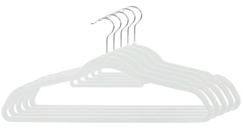 Wieszak welurowy MAXI komplet 100 szt szary