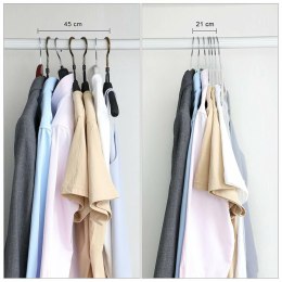 Wieszak welurowy Roxi komplet 20 sztuk szary