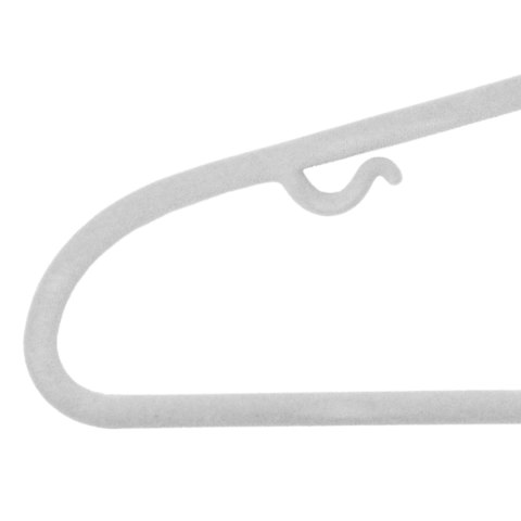 Wieszak welurowy Roxi komplet 20 sztuk szary